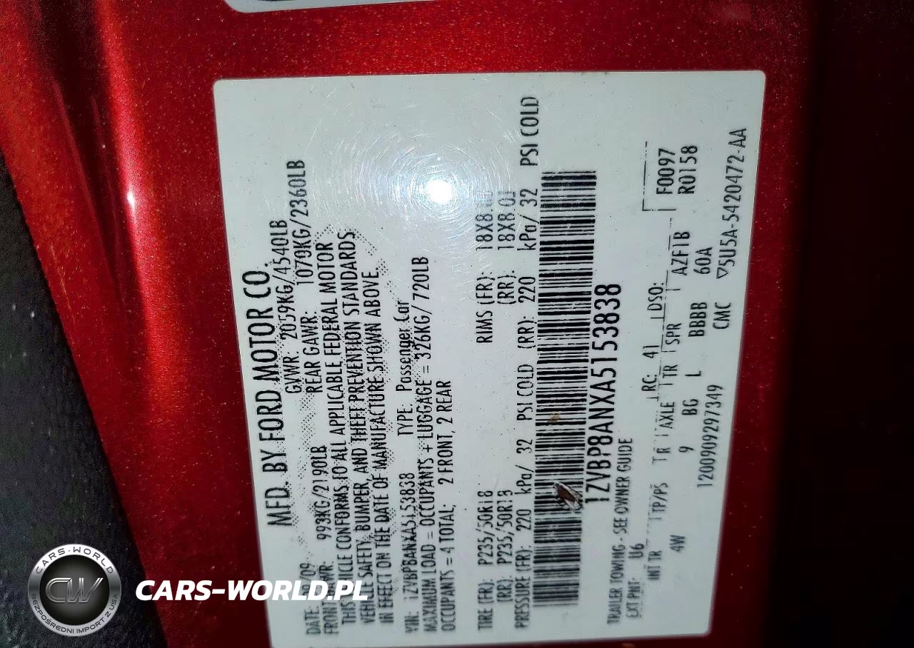 2010 Ford Mustang VIN:1ZVBP8ANXA5153838 - 12