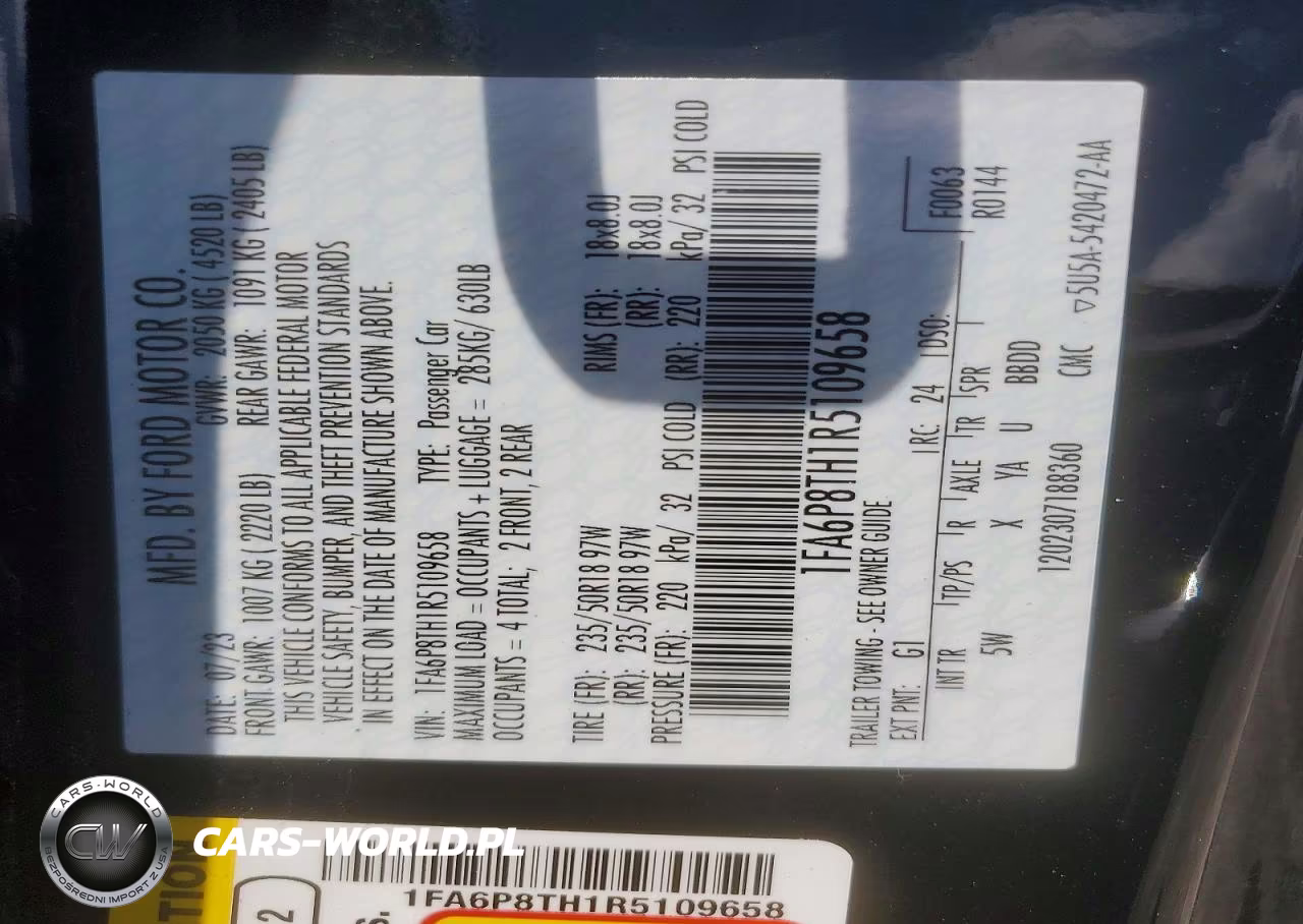 2024 Ford Mustang VIN:1FA6P8TH1R5109658 - 13
