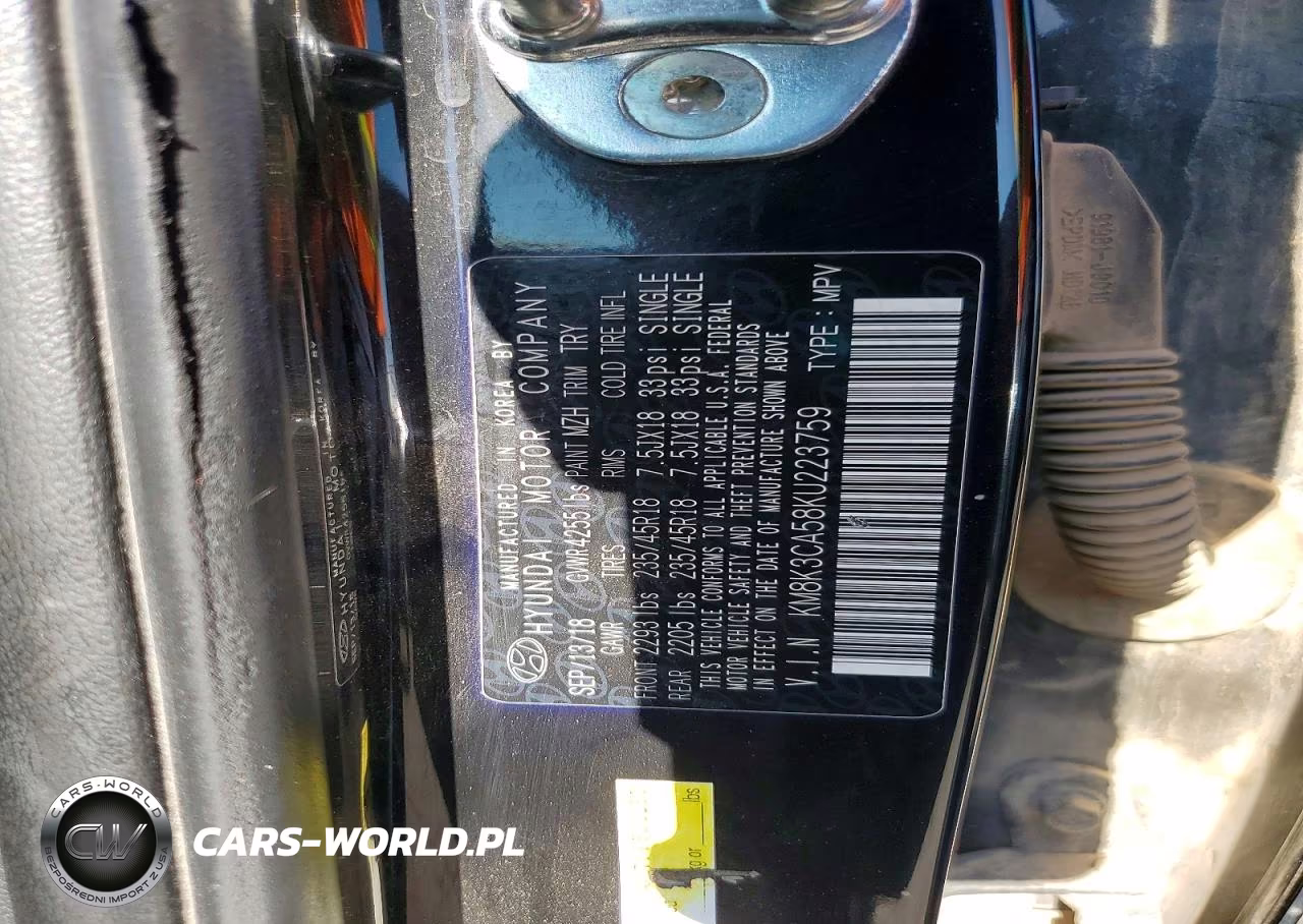 2019 Hyundai Kona Limited VIN:KM8K3CA58KU223759 - 12