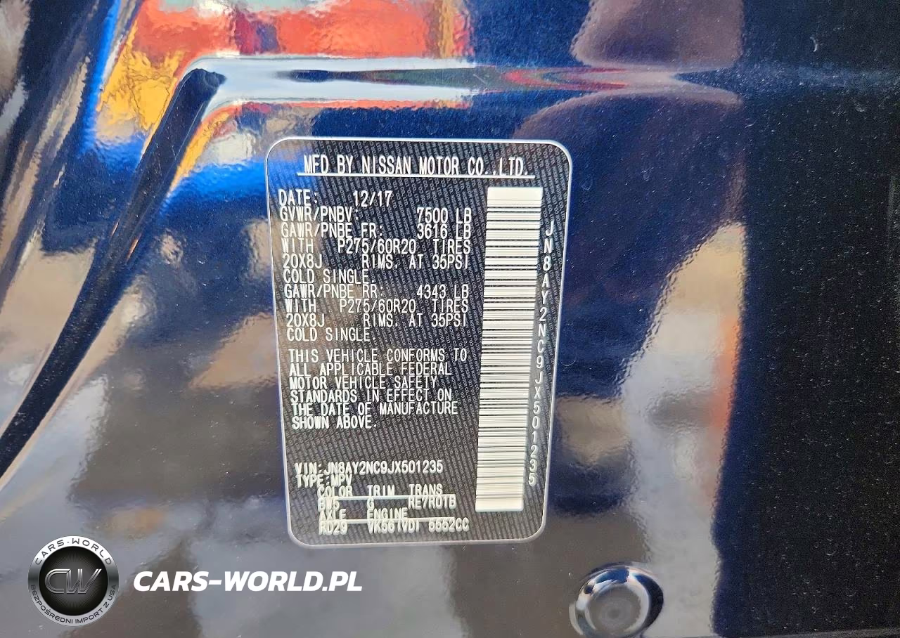 2018 Nissan Armada Platinum VIN:JN8AY2NC9JX501235 - 12
