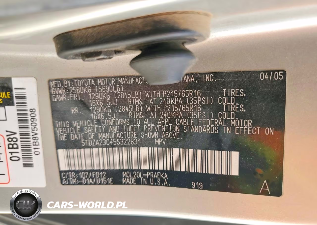 2005 Toyota Sienna Ce 8 Passenger VIN:5TDZA23C45S322831 - 13