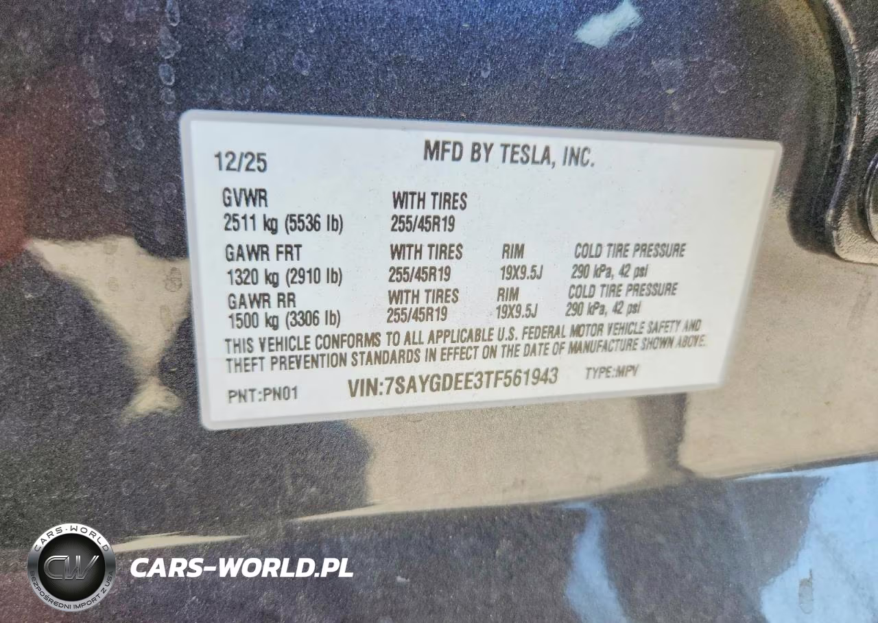 2026 Tesla Model Y VIN:7SAYGDEE3TF561943 - 12