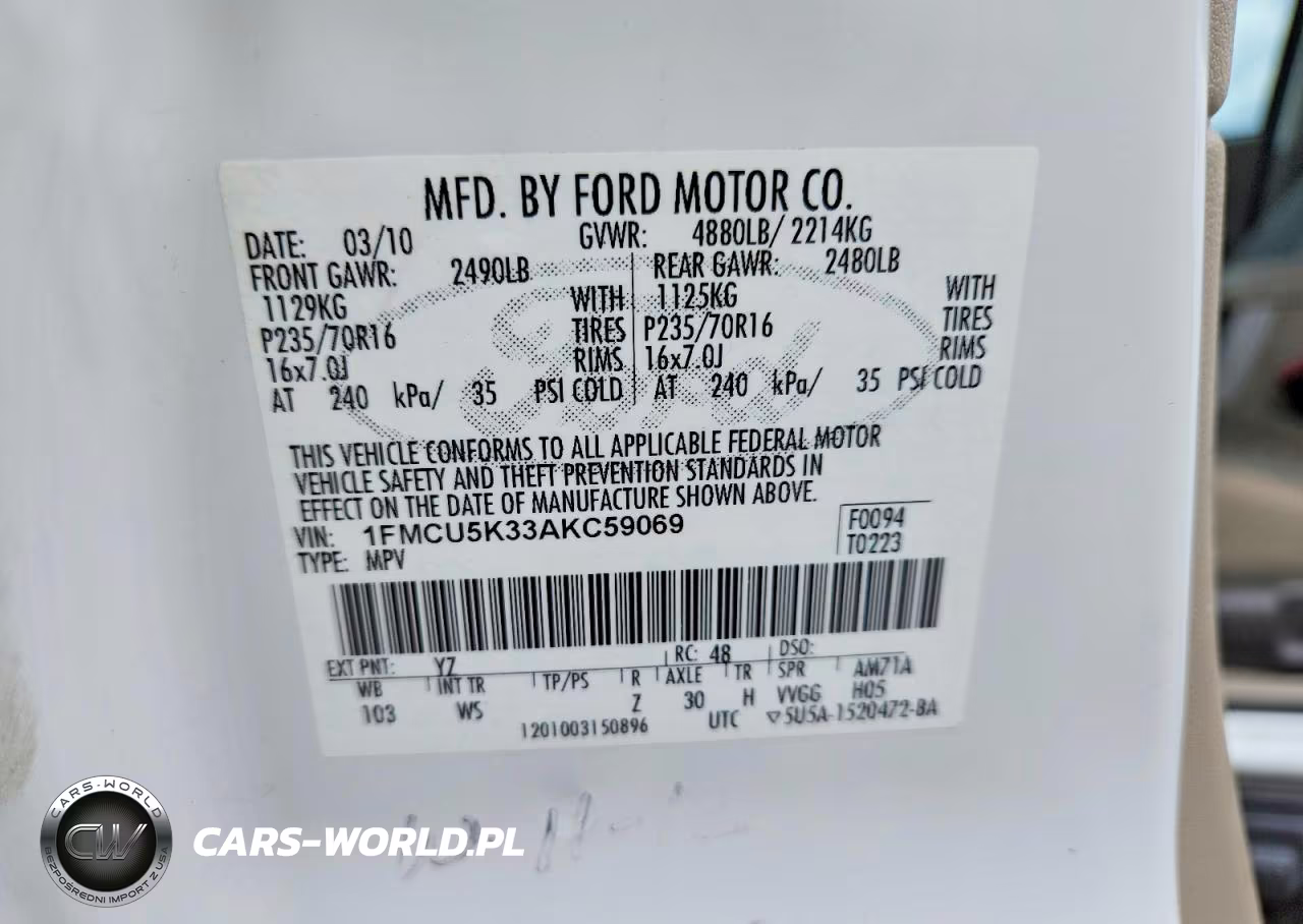 2010 Ford Escape Hybrid VIN:1FMCU5K33AKC59069 - 13