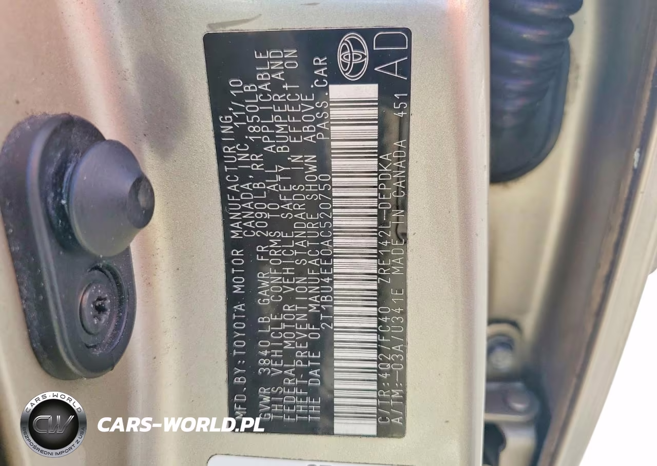 2010 Toyota Corolla Le VIN:2T1BU4EE0AC520750 - 12