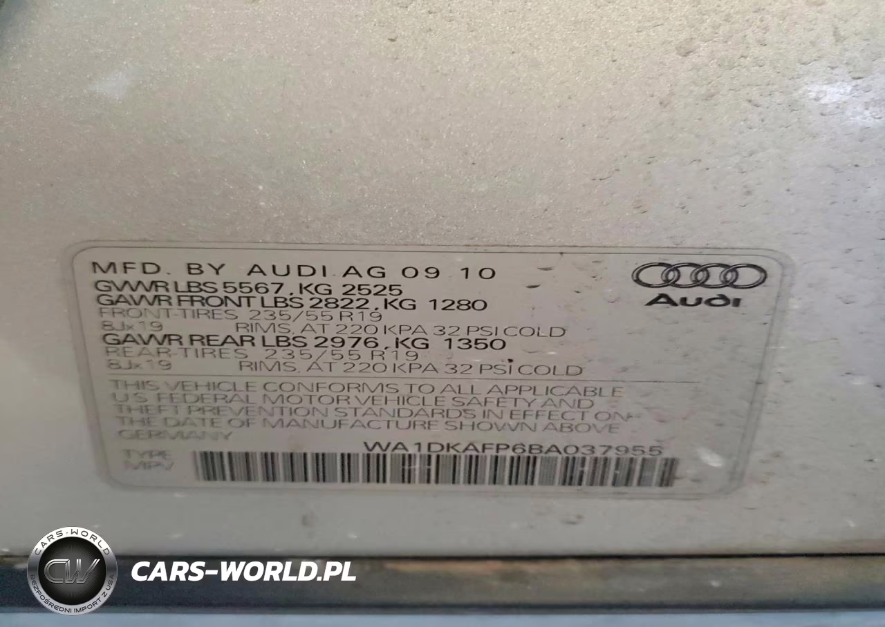 2011 Audi Q5 Premium Plus VIN:WA1DKAFP6BA037955 - 13