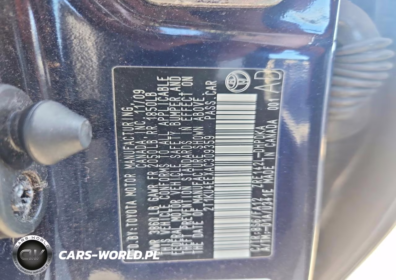 2010 Toyota Matrix Base VIN:2T1KU4EEXAC309359 - 12