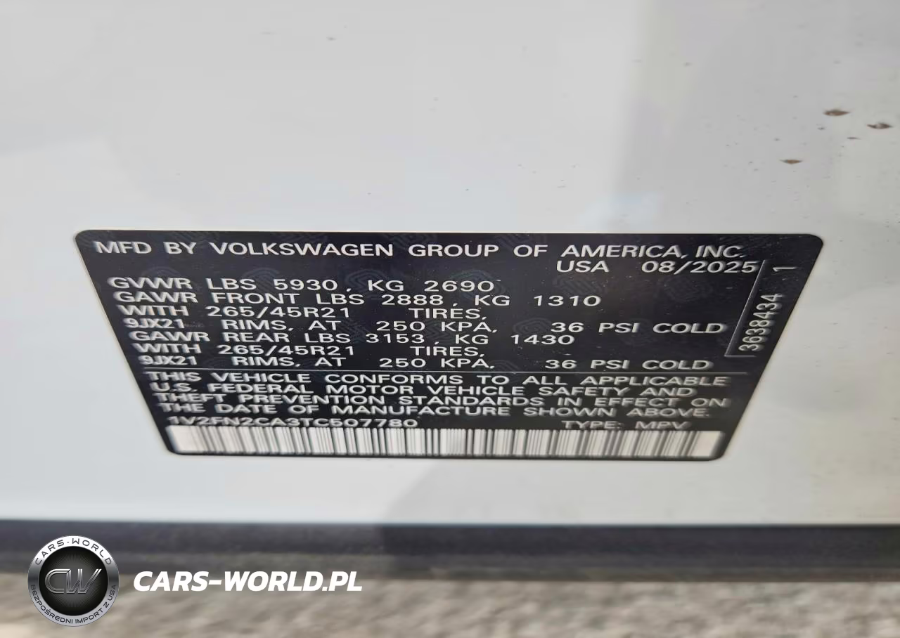 2026 Volkswagen Atlas Sel Premium R-Line VIN:1V2FN2CA3TC507780 - 13