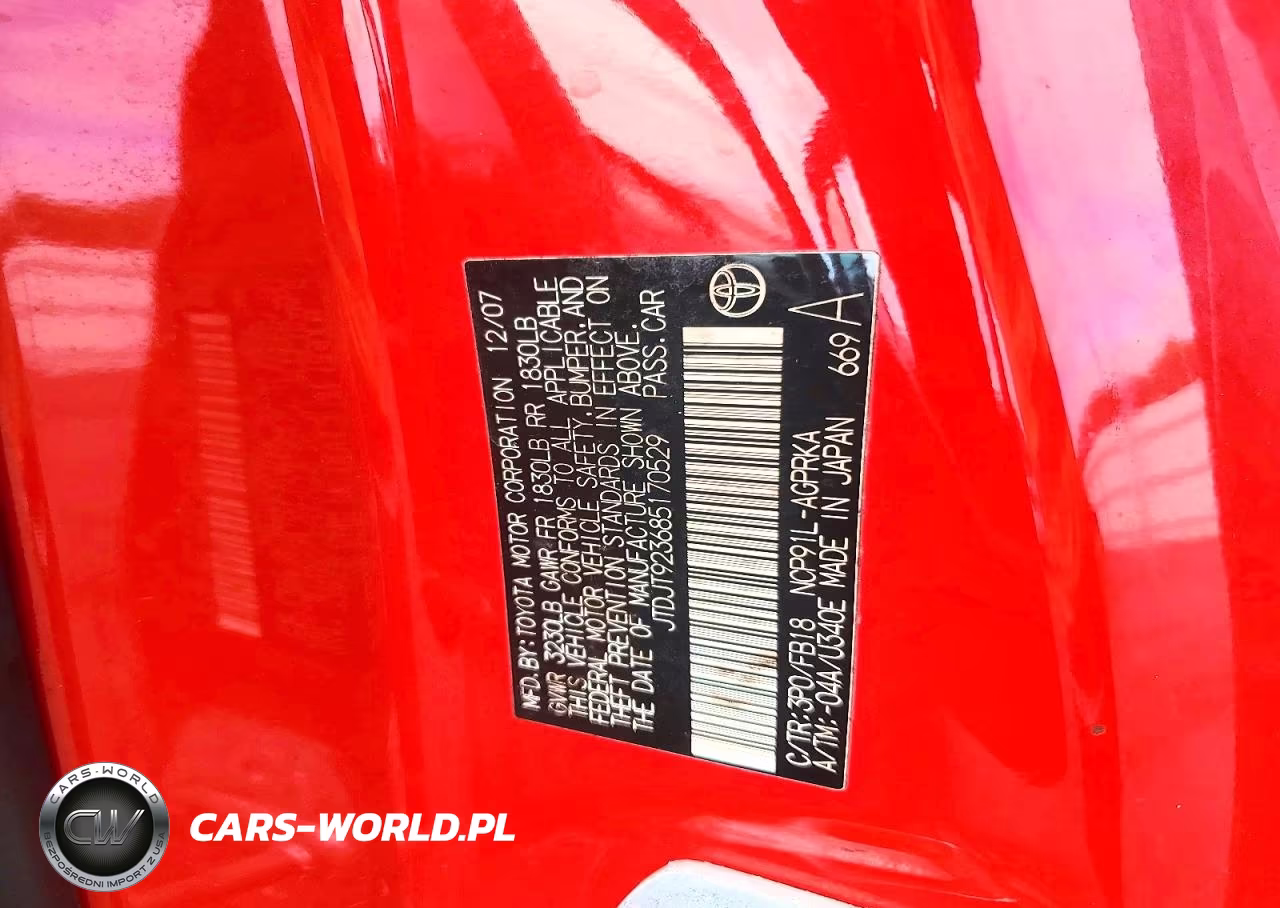 2008 Toyota Yaris Base VIN:JTDJT923685170529 - 13