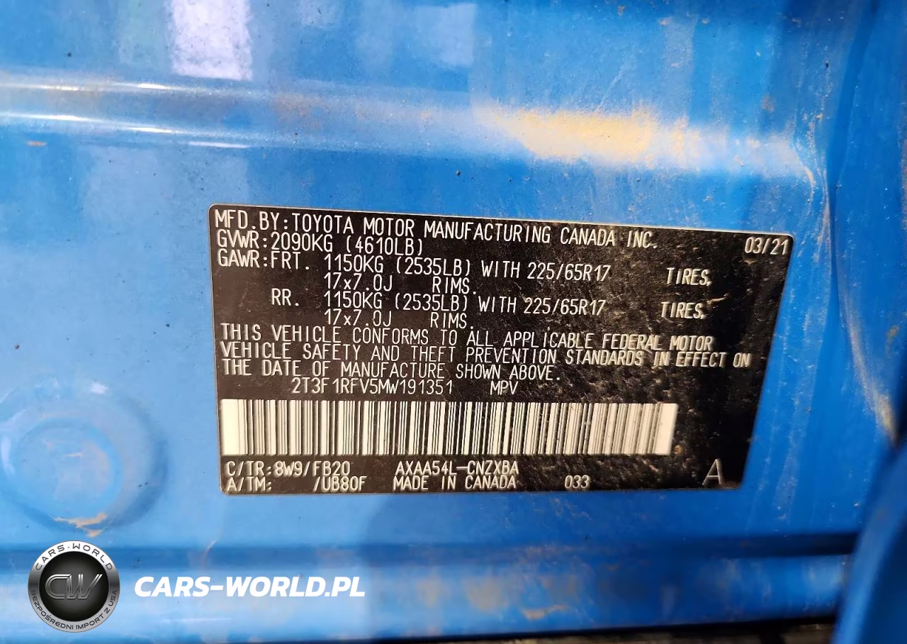 2021 Toyota Rav4 Le VIN:2T3F1RFV5MW191351 - 14