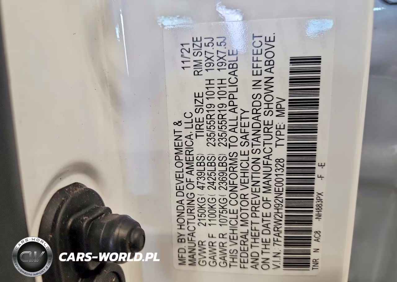 2022 Honda Cr-V Touring VIN:7FARW2H92NE001328 - 13