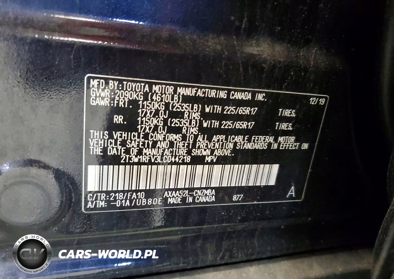 2020 Toyota Rav4 Xle VIN:2T3W1RFV3LC044218 - 13