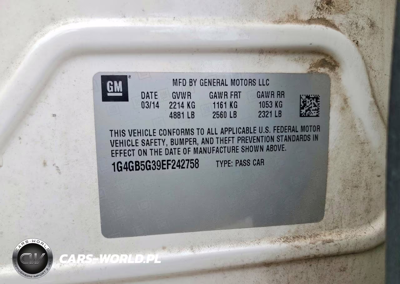 2014 Buick Lacross VIN:1G4GB5G39EF242758 - 12