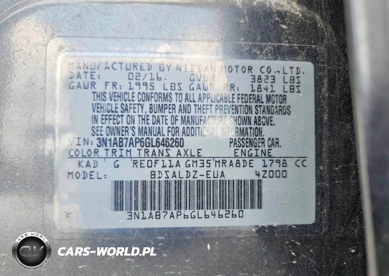2016 Nissan Sentra Sv VIN:3N1AB7AP6GL646260 - 12