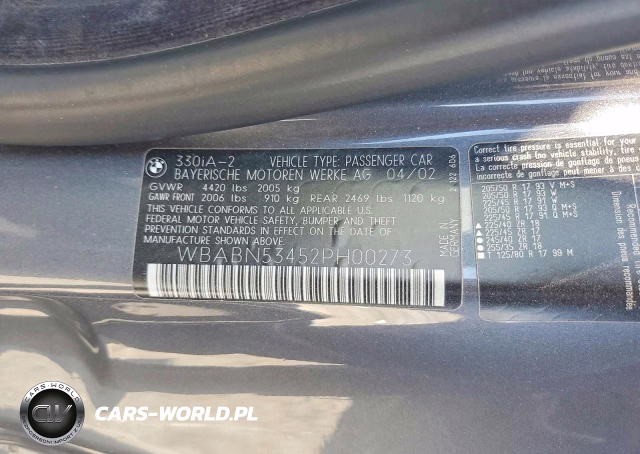 2002 BMW 330 Ci VIN:WBABN53452PH00273 - 12