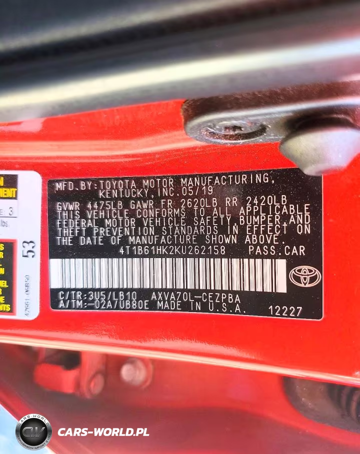 2019 Toyota Camry Xse VIN:4T1B61HK2KU262158 - 12
