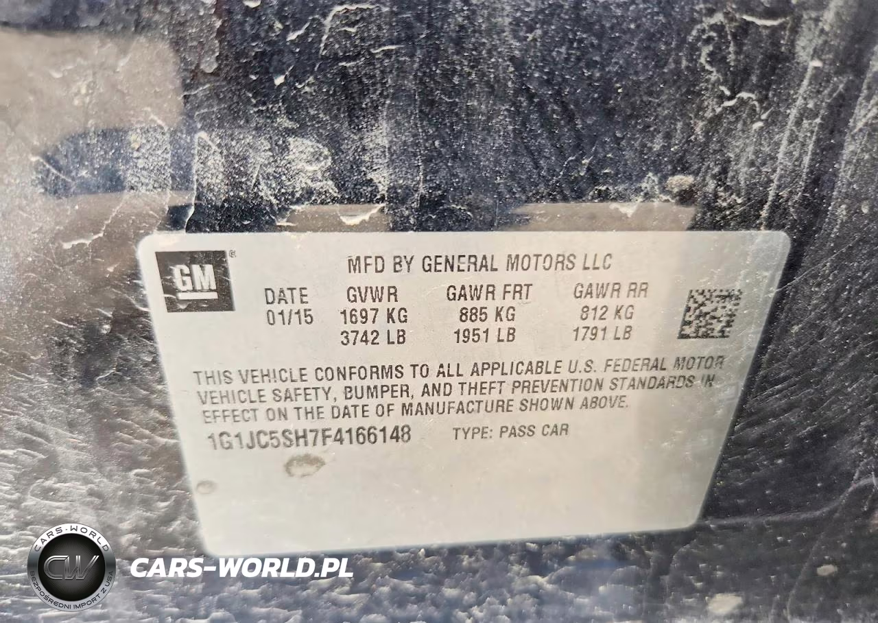 2015 Chevrolet Sonic Lt VIN:1G1JC5SH7F4166148 - 12