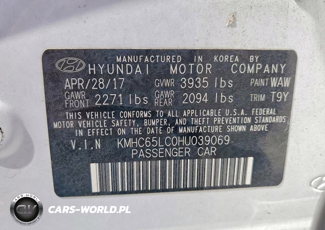 2017 Hyundai Ioniq VIN:KMHC65LC0HU039069 - 12
