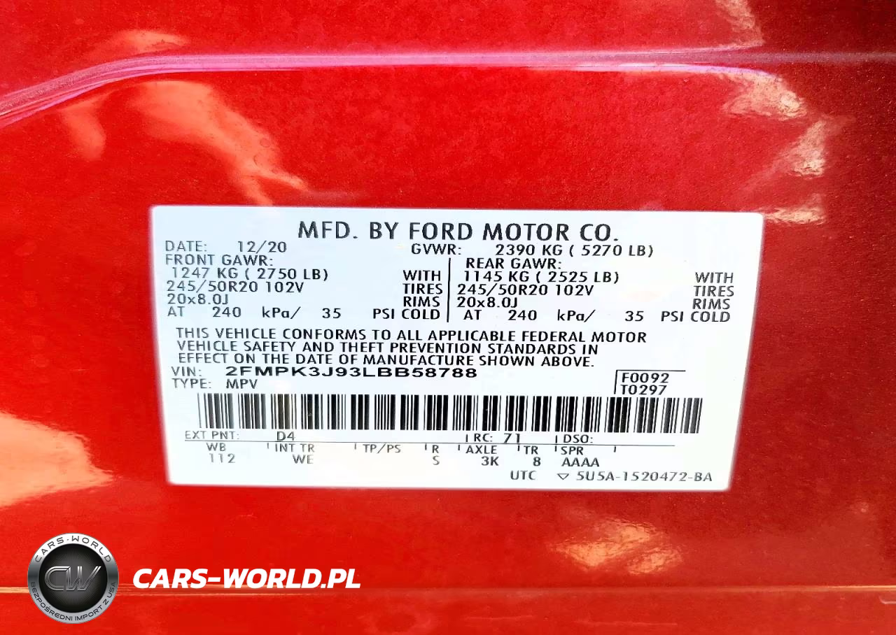 2020 Ford Edge Sel VIN:2FMPK3J93LBB58788 - 12