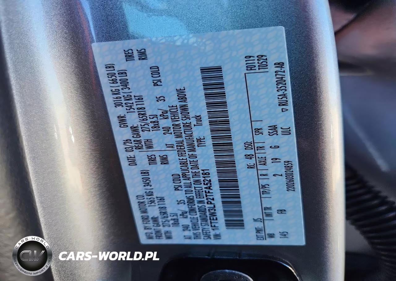 2026 Ford F150 Xlt VIN:1FTEW3LP2TFA52181 - 13