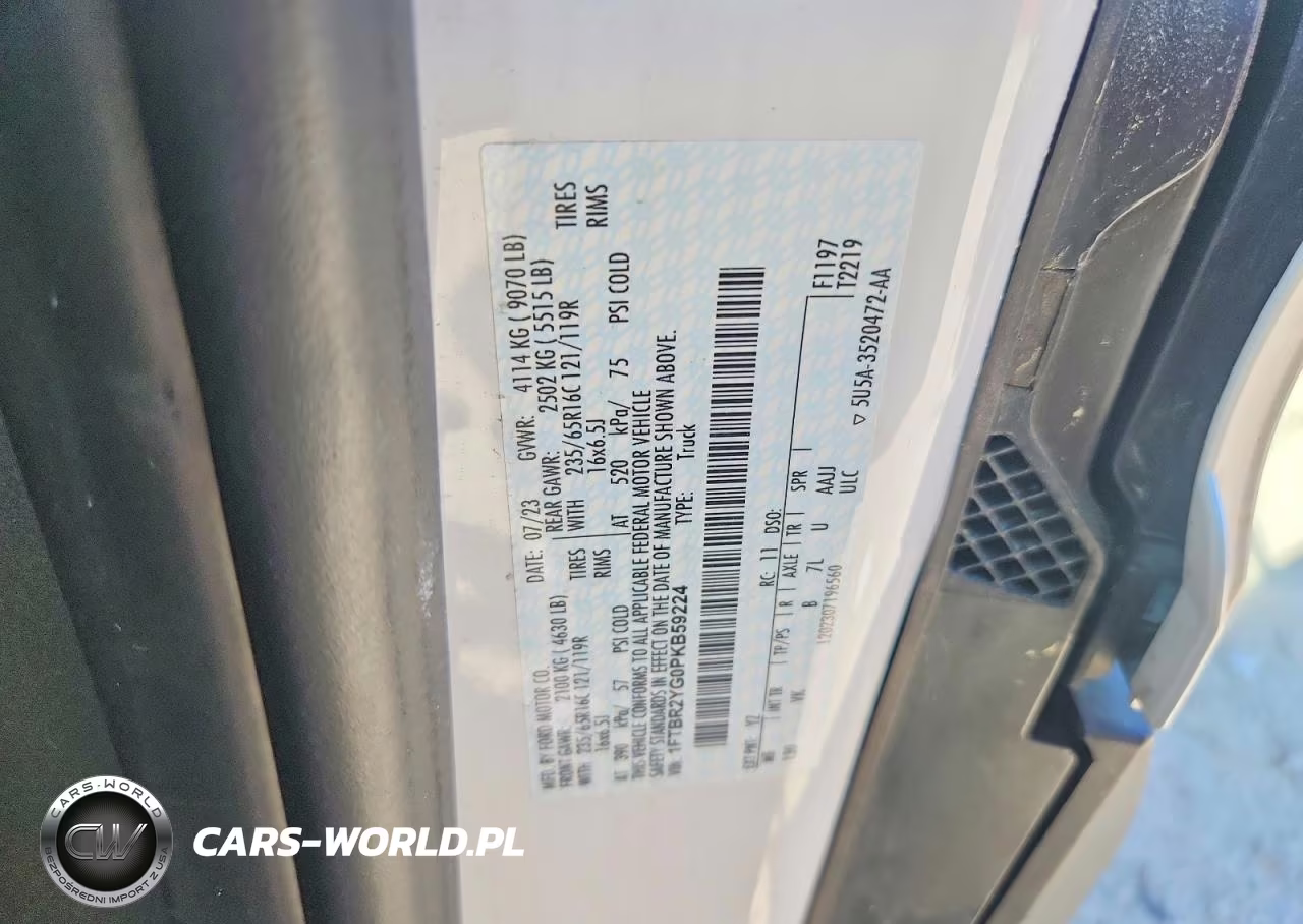 2023 Ford Transit T-250 VIN:1FTBR2YG0PKB59224 - 14