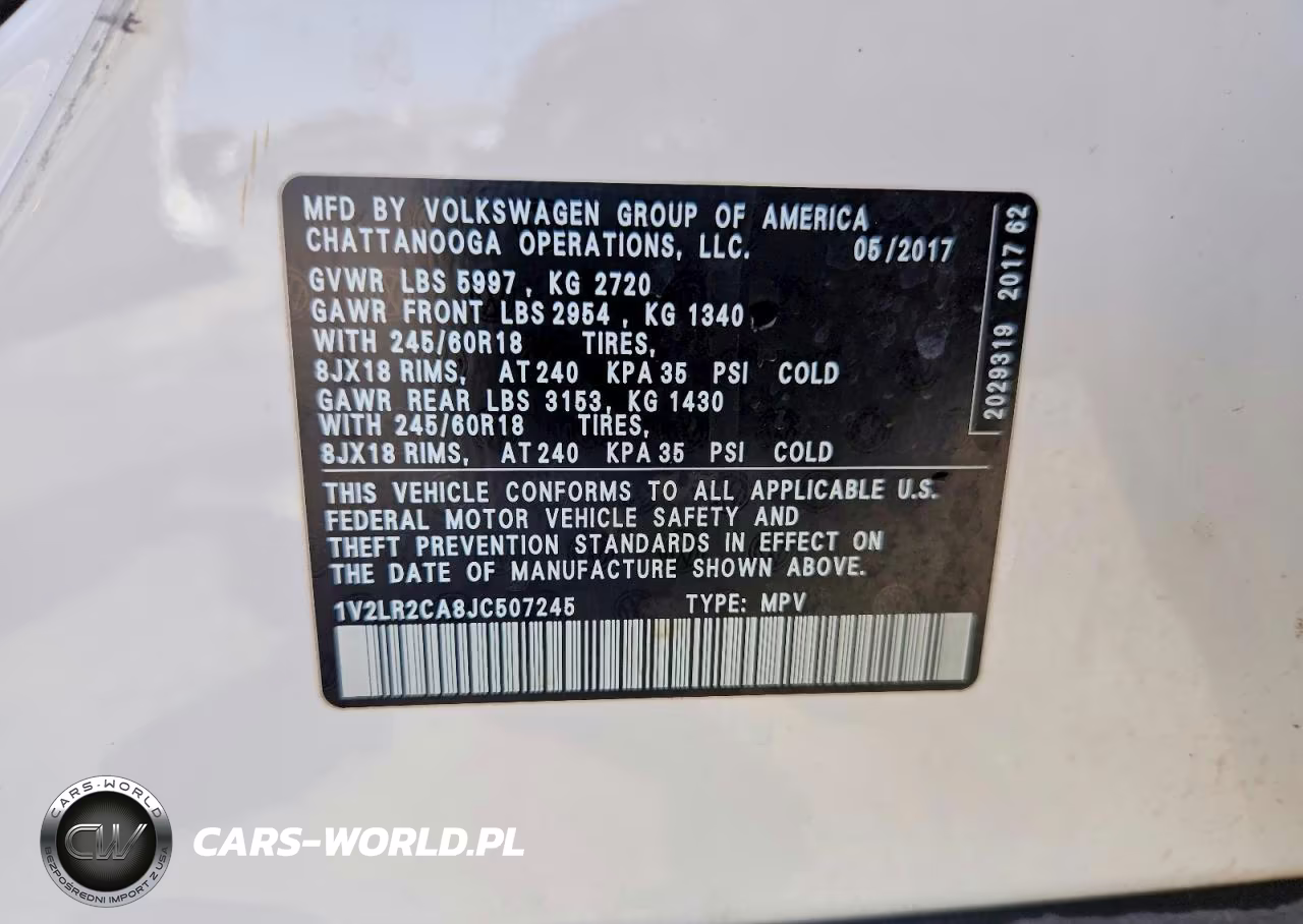 2018 Volkswagen Atlas Se VIN:1V2LR2CA8JC507245 - 13