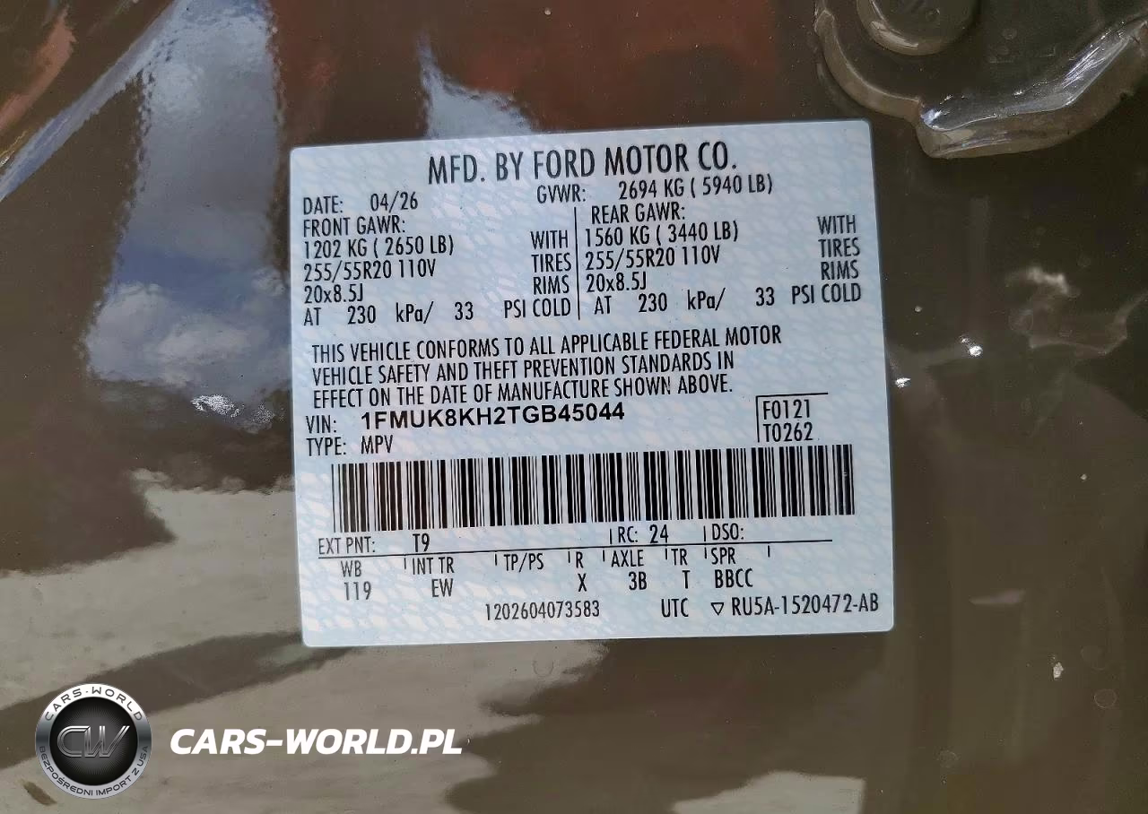 2026 Ford Explorer Platinum VIN:1FMUK8KH2TGB45044 - 14