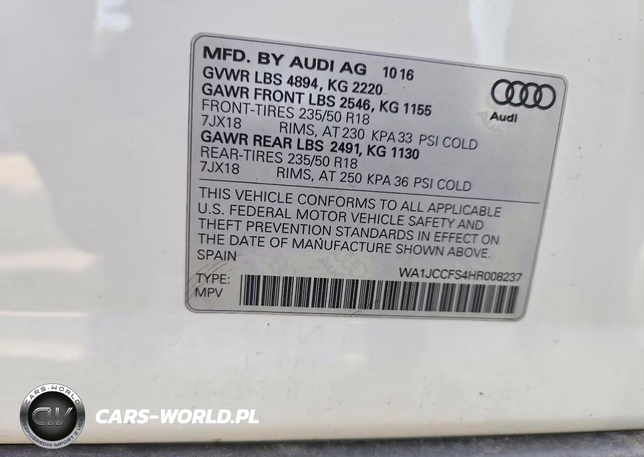 2017 Audi Q3 Premium Plus VIN:WA1JCCFS4HR008237 - 13