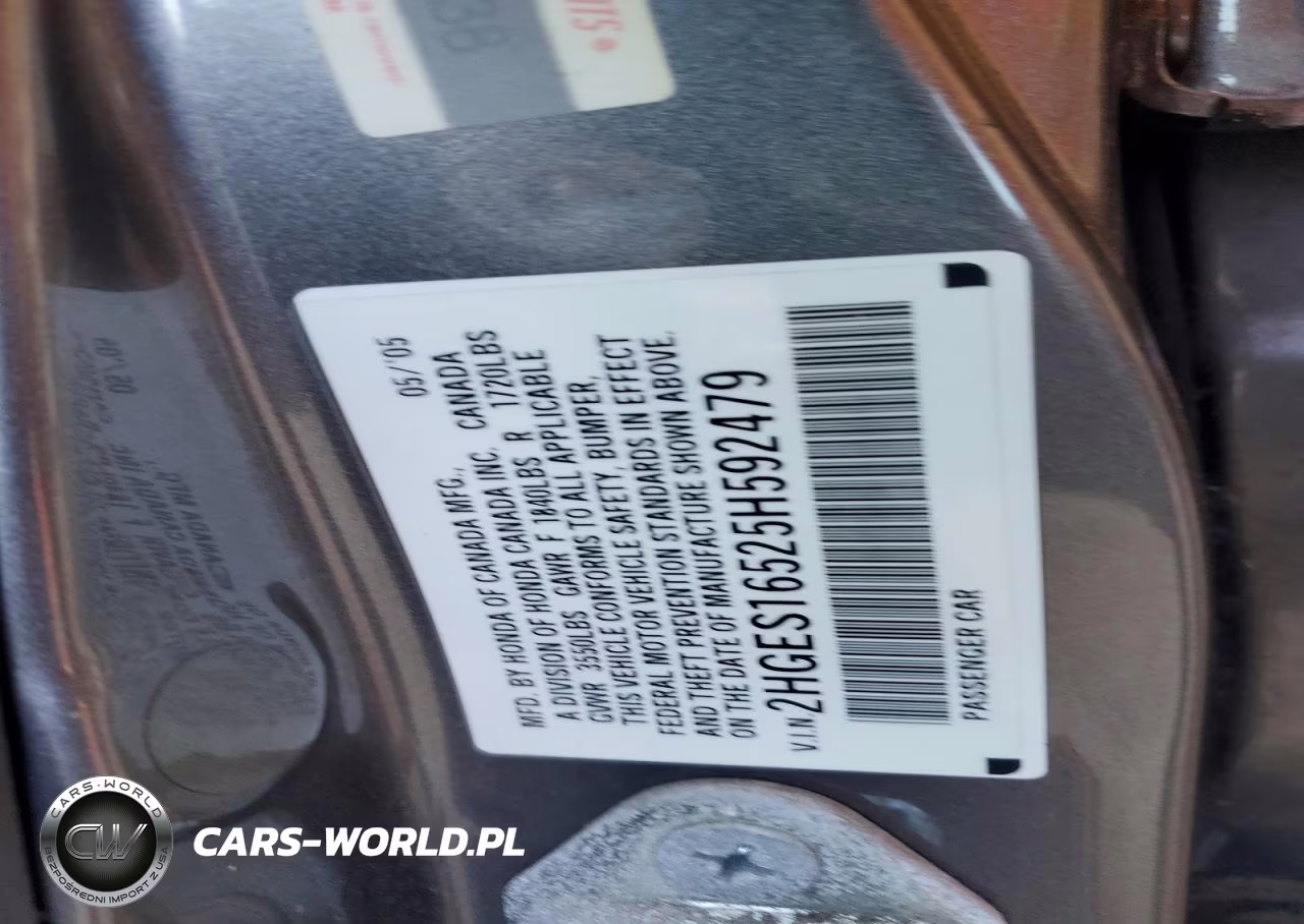 2005 Honda Civic Lx VIN:2HGES16525H592479 - 12