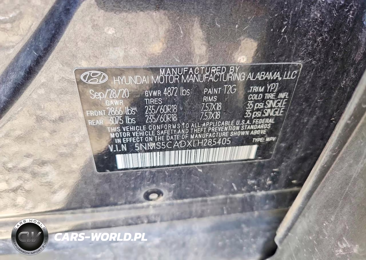 2020 Hyundai Santa Fe Limited VIN:5NMS5CADXLH285405 - 12