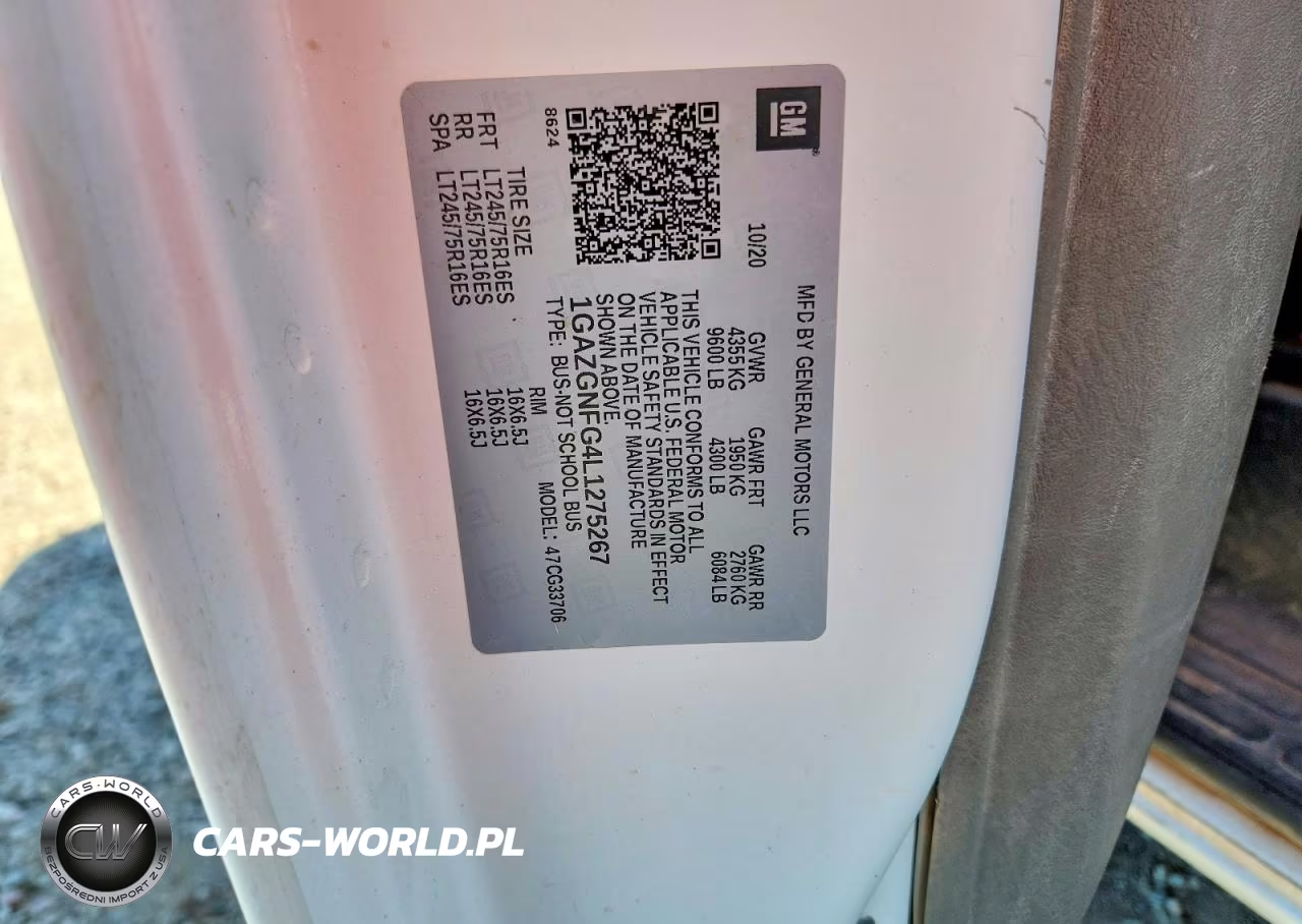 2020 Chevrolet Express G3500 Ls Passenger Van VIN:1GAZGNFG4L1275267 - 13