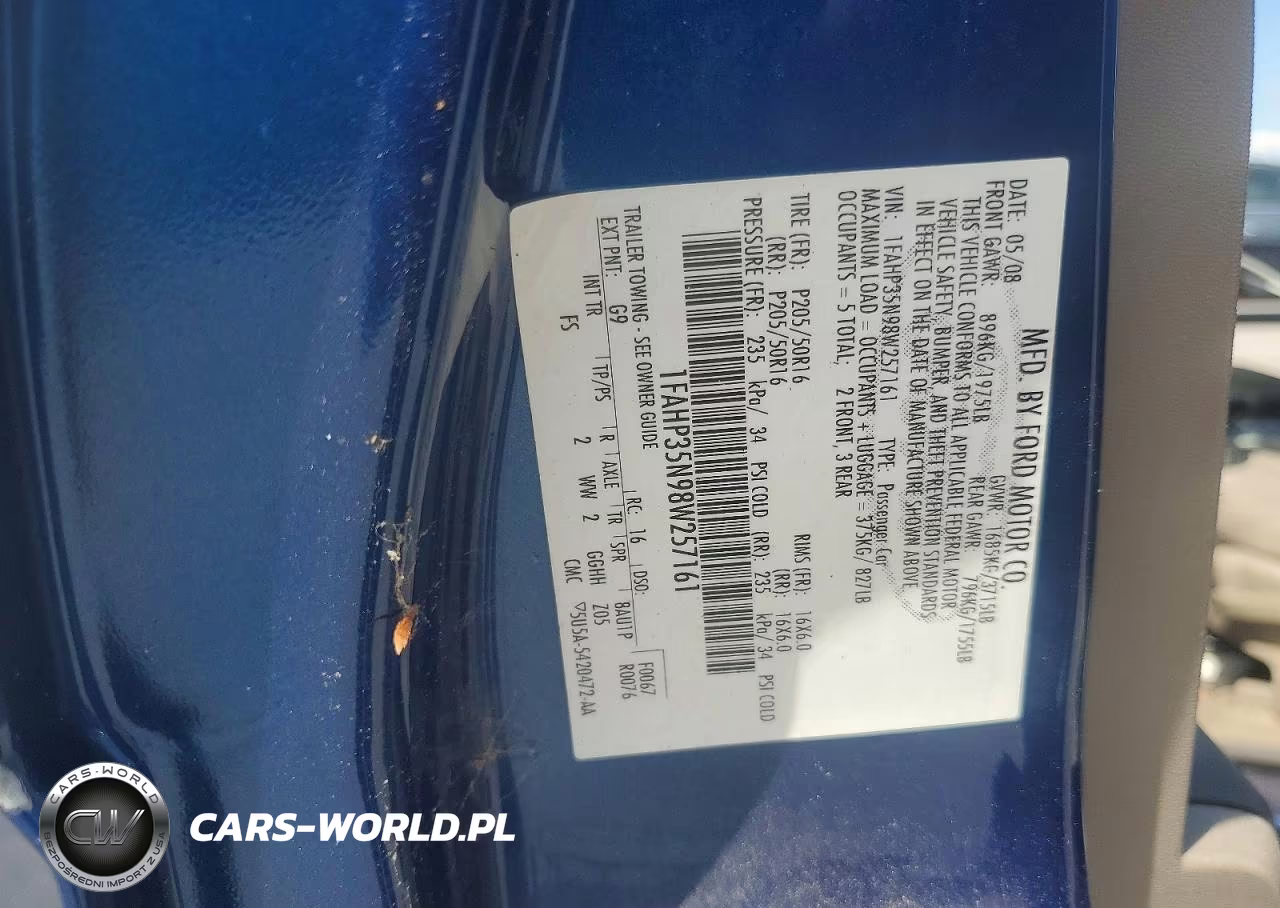 2008 Ford Focus Se VIN:1FAHP35N98W257161 - 12