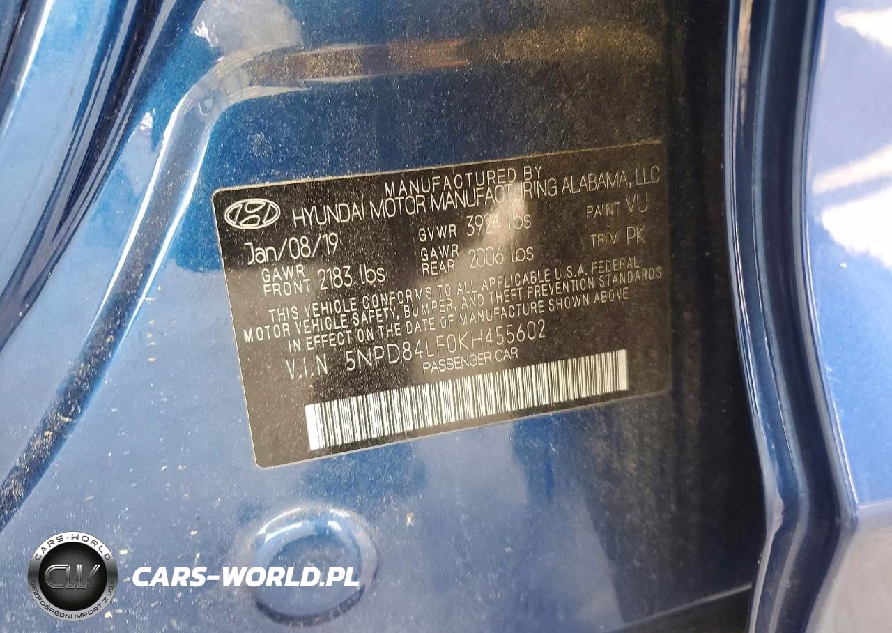 2019 Hyundai Elantra Sel VIN:5NPD84LF0KH455602 - 12