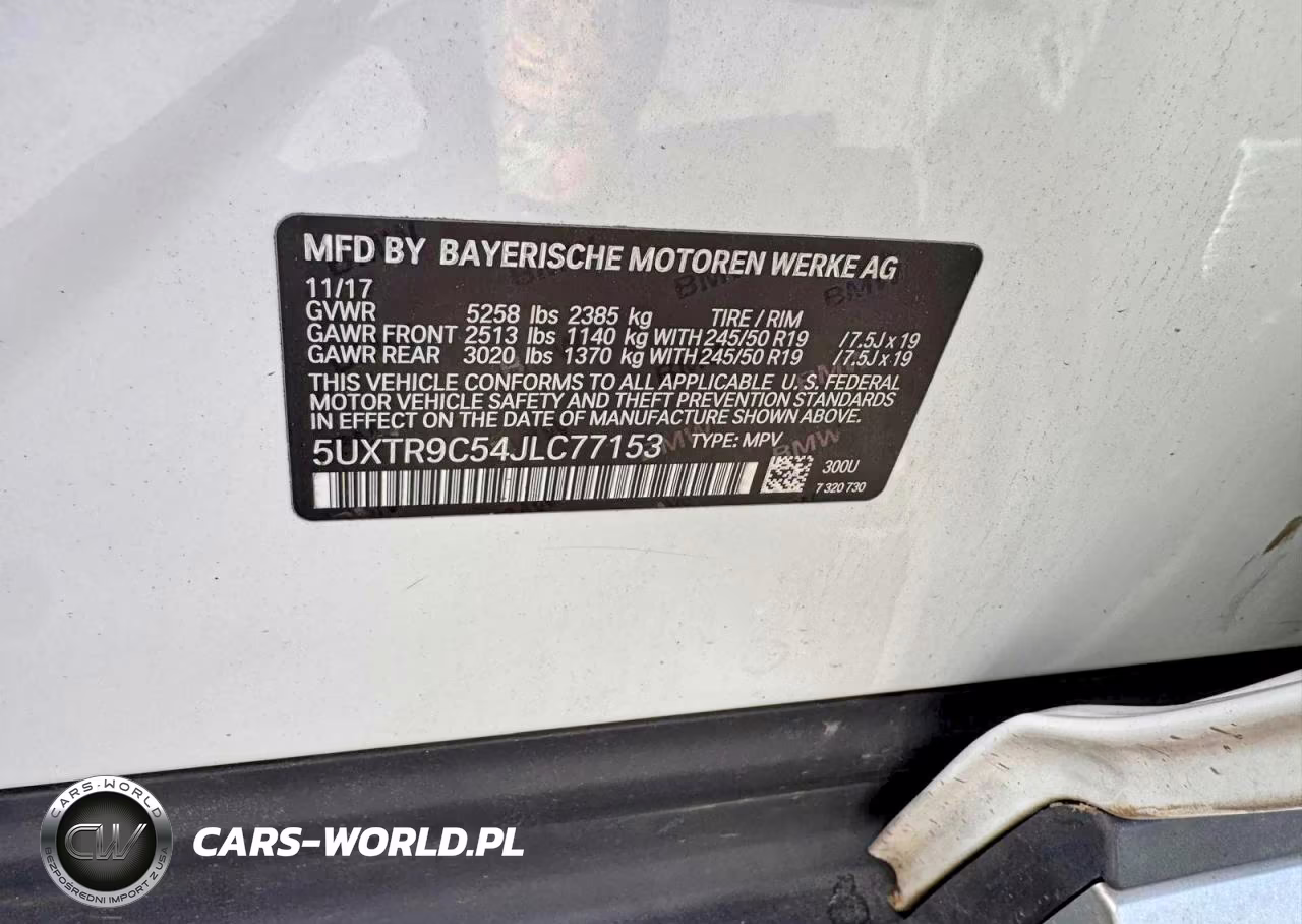 2018 BMW X3 xDrive30I VIN:5UXTR9C54JLC77153 - 12