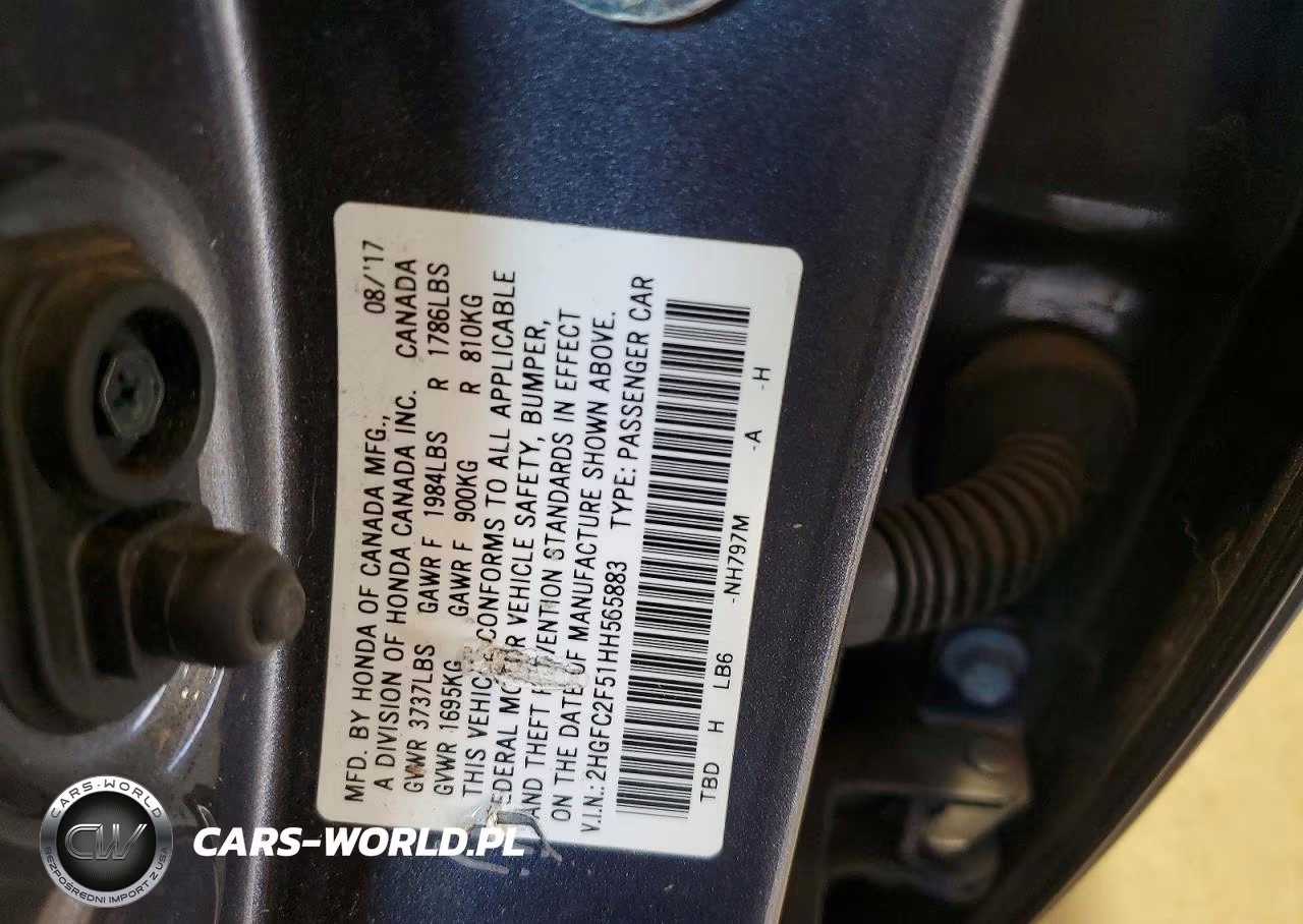 2017 Honda Civic Lx VIN:2HGFC2F51HH565883 - 12