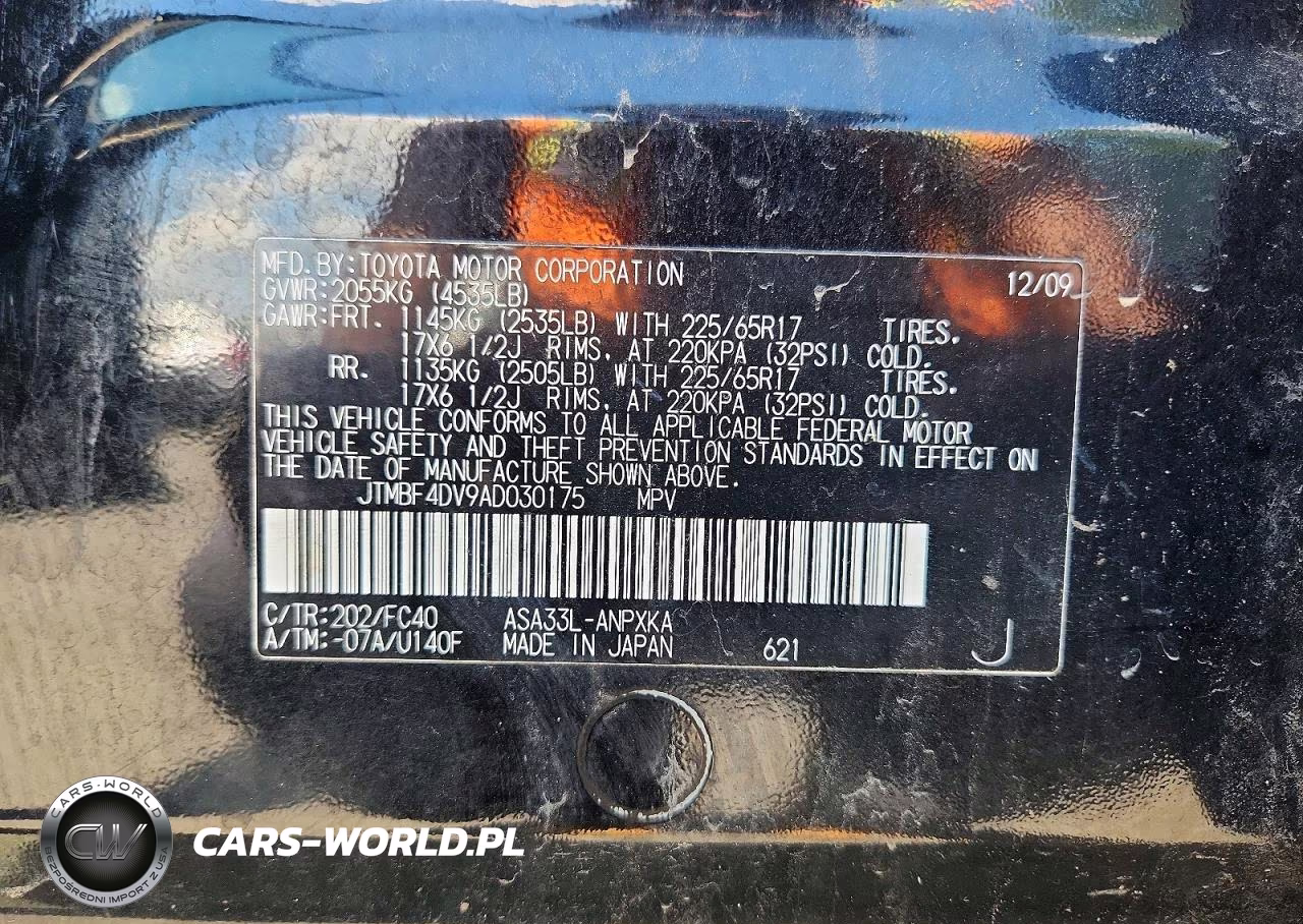 2010 Toyota Rav4 Base VIN:JTMBF4DV9AD030175 - 13