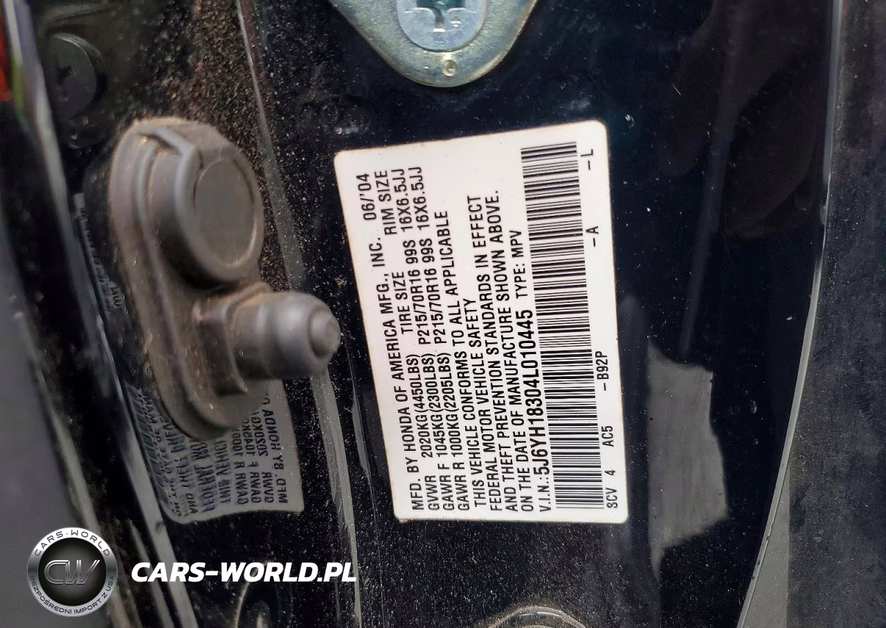 2004 Honda Element Lx VIN:5J6YH18304L010445 - 13