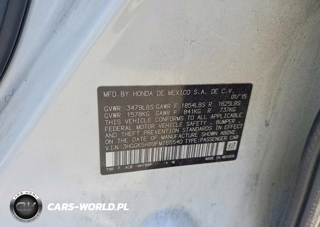 2015 Honda Fit Ex VIN:3HGGK5H89FM765540 - 12