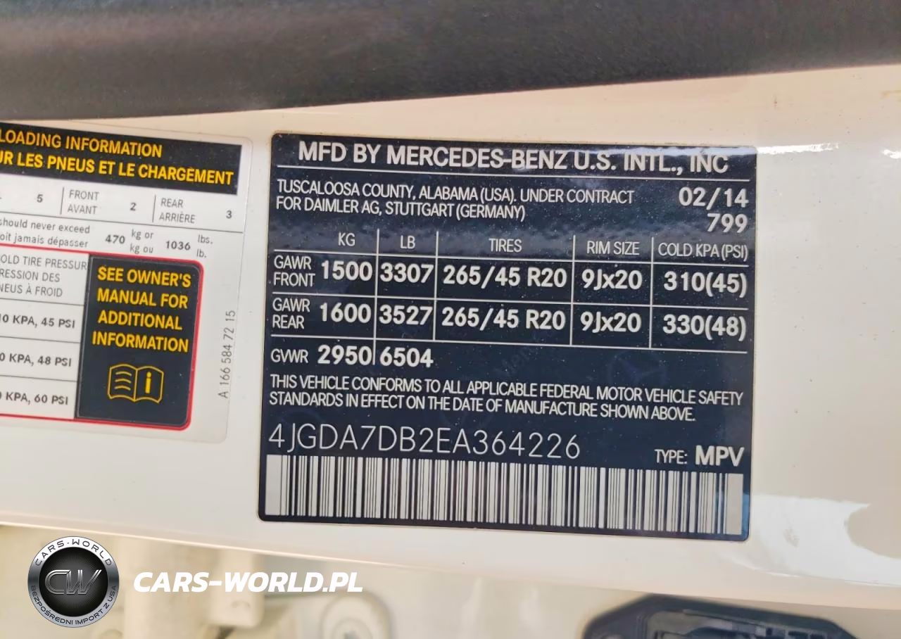 2014 Mercedes-Benz Ml 550 4Matic VIN:4JGDA7DB2EA364226 - 13