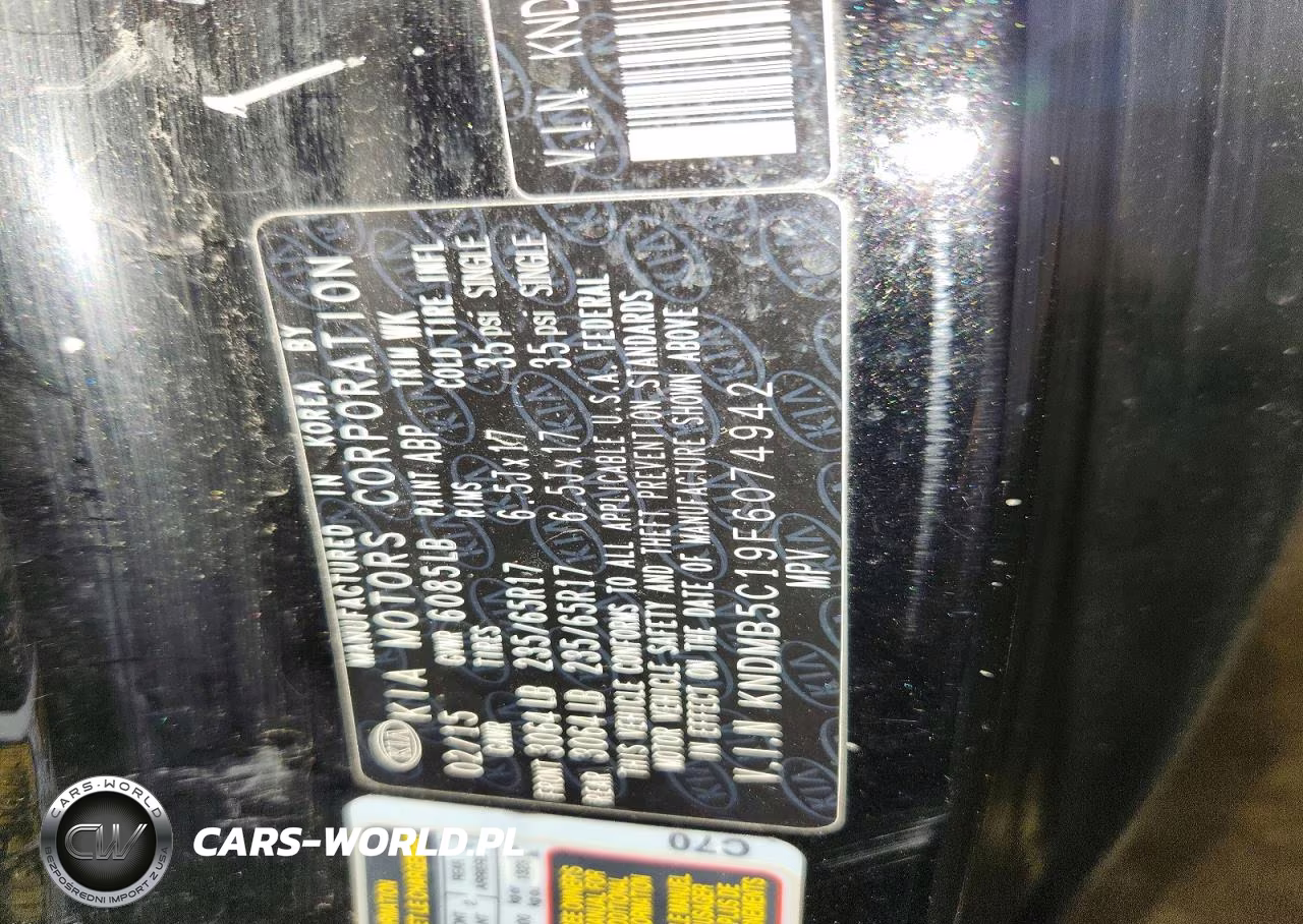 2015 Kia Sedona Lx VIN:KNDMB5C19F6074942 - 14