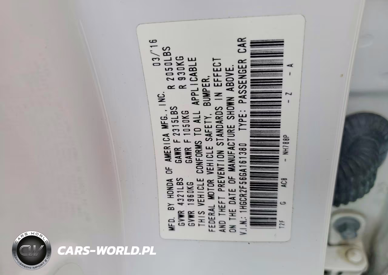 2016 Honda Accord Sport VIN:1HGCR2F56GA161380 - 12