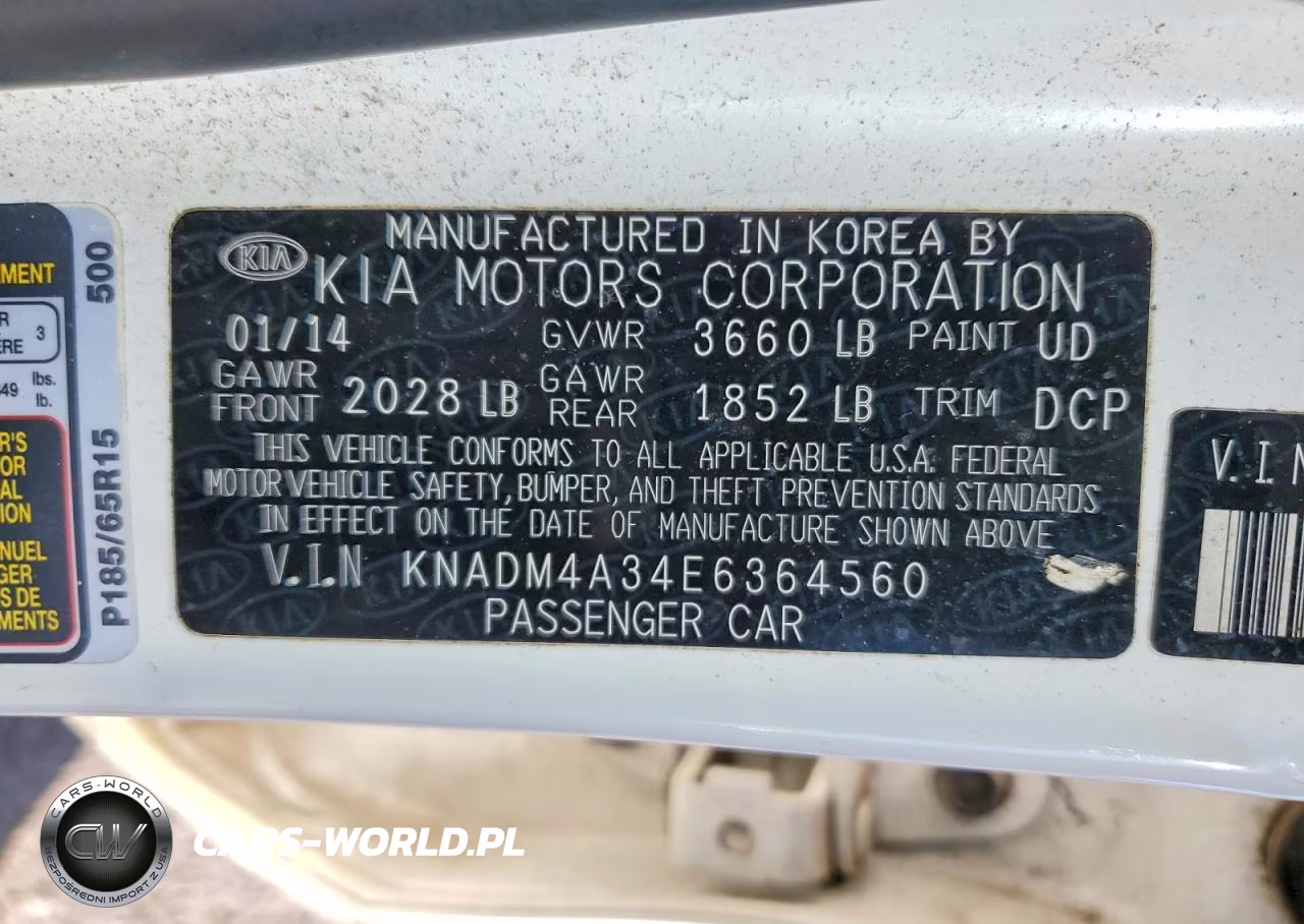 2014 Kia Rio Lx VIN:KNADM4A34E6364560 - 12