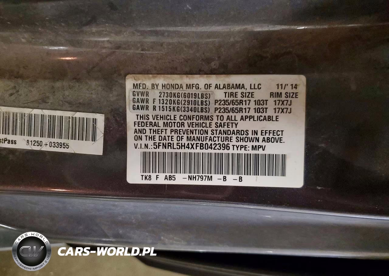 2015 Honda Odyssey Ex VIN:5FNRL5H4XFB042396 - 13