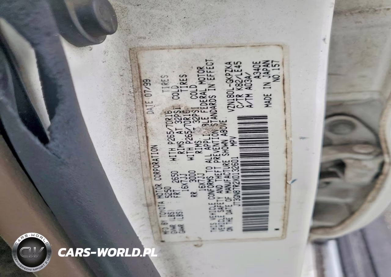 1999 Toyota 4Runner Limited VIN:JT3GN87R2X0132601 - 13
