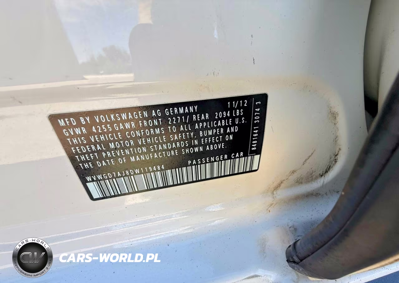 2013 Volkswagen Gti VIN:WVWGD7AJ8DW119484 - 10