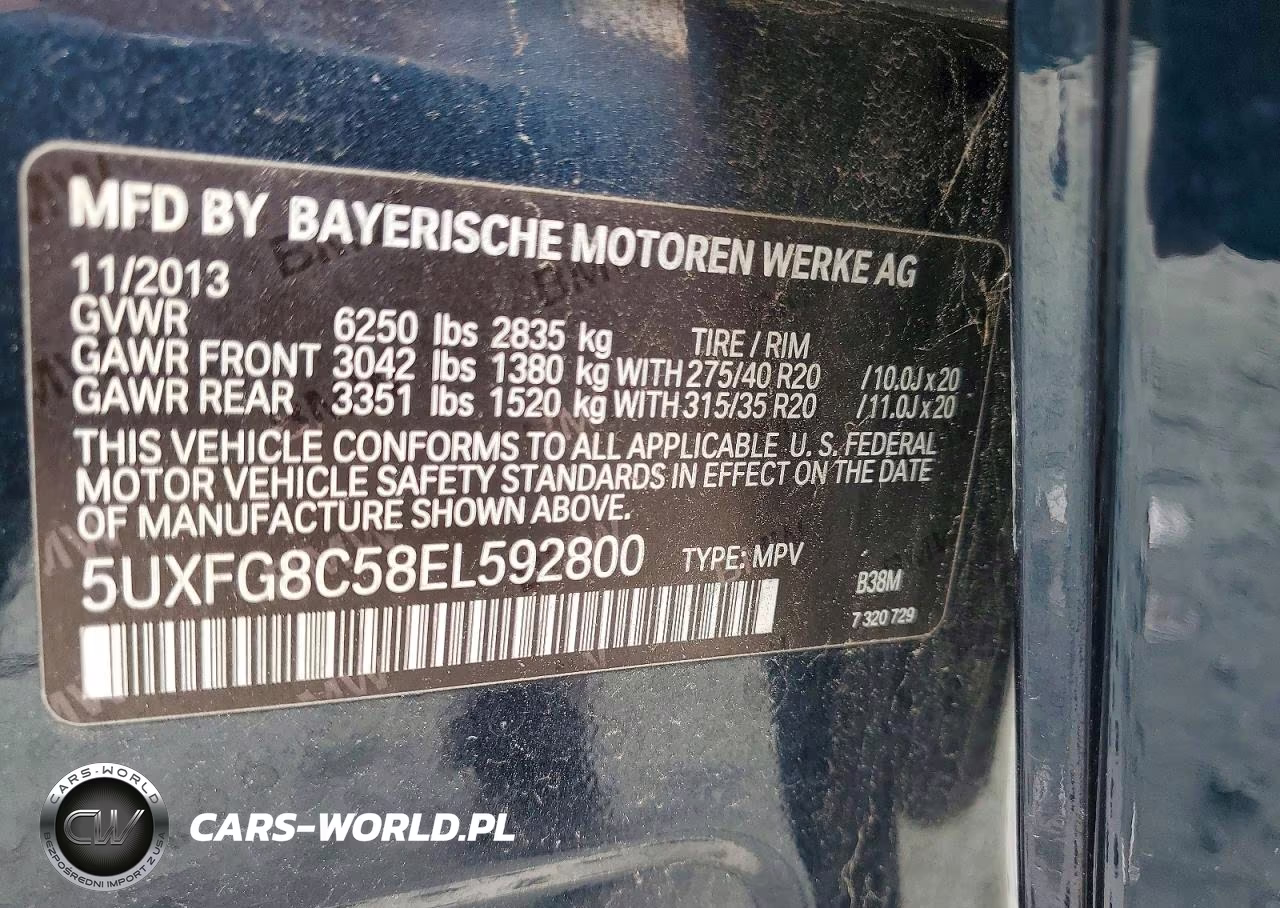 2014 BMW X6 xDrive50I VIN:5UXFG8C58EL592800 - 13