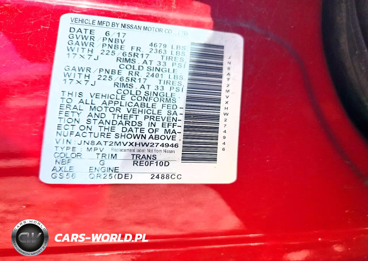 2017 Nissan Rogue S VIN:JN8AT2MVXHW274946 - 12