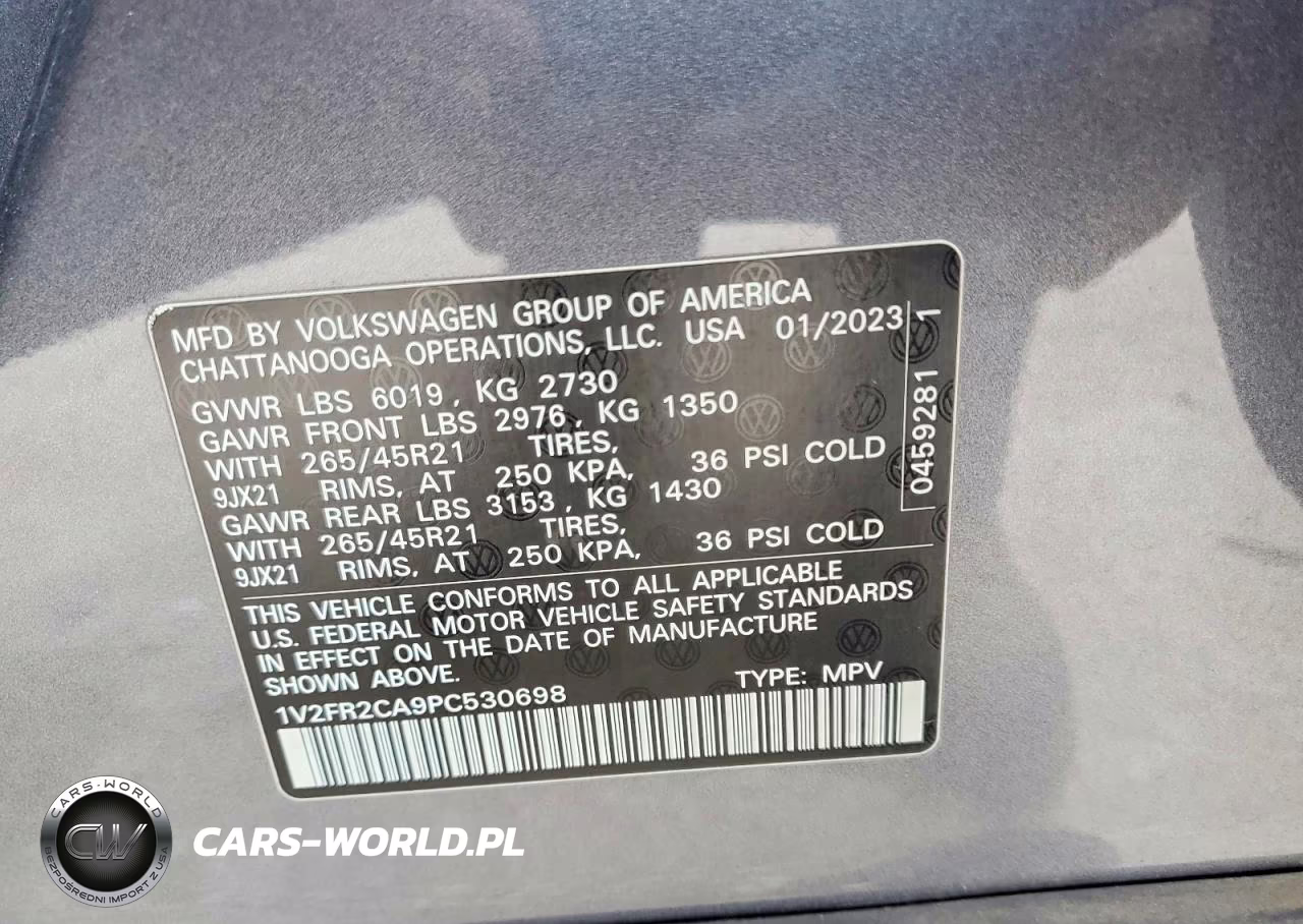 2023 Volkswagen Atlas Sel Premium R-Line VIN:1V2FR2CA9PC530698 - 13