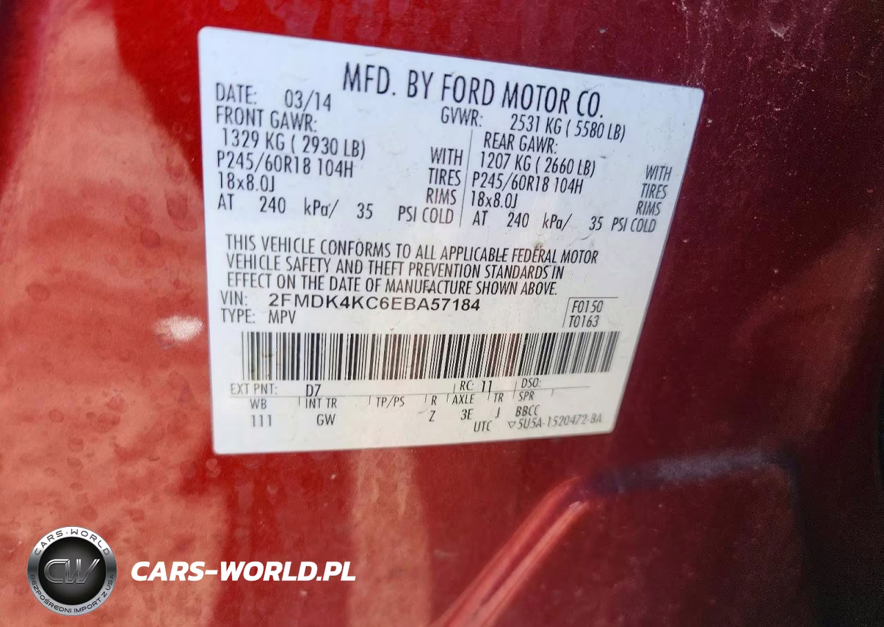 2014 Ford Edge Limited VIN:2FMDK4KC6EBA57184 - 13