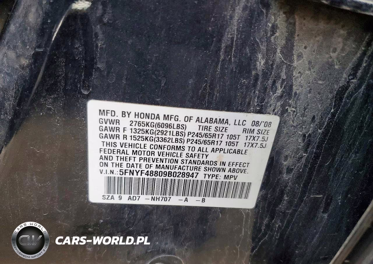 2009 Honda Pilot Touring VIN:5FNYF48809B028947 - 12