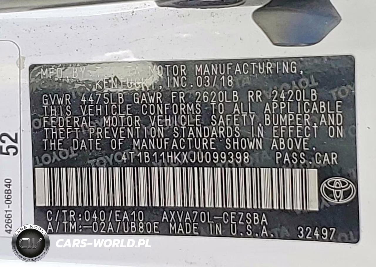 2018 Toyota Camry Se VIN:4T1B11HKXJU099398 - 13